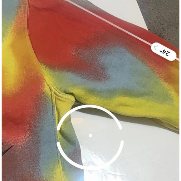 Nike Yellow Tie Dye Medium Mens Hoodie Action Speak Louder Than Anything - Picture 7 of 9